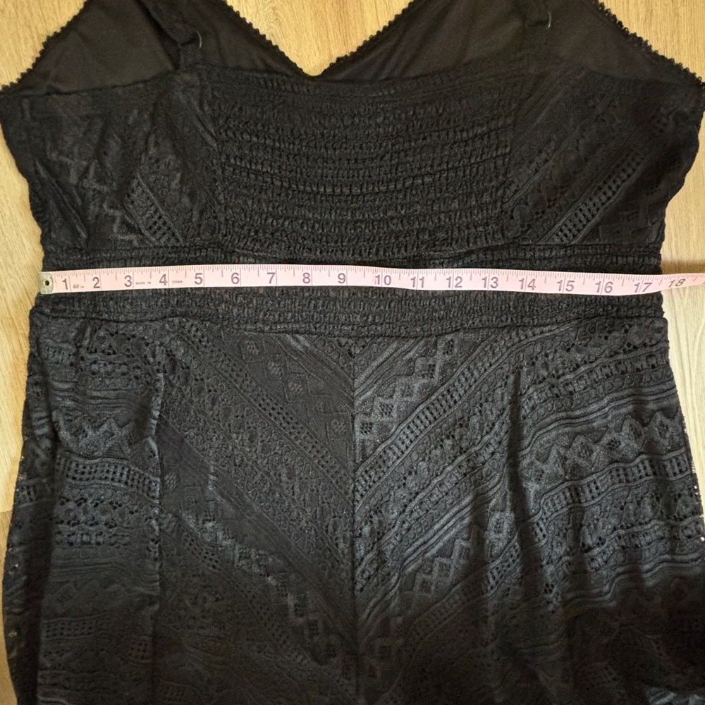 Torrid Black Lace Midi dress with pockets + adjustable straps - Picture 8 of 10